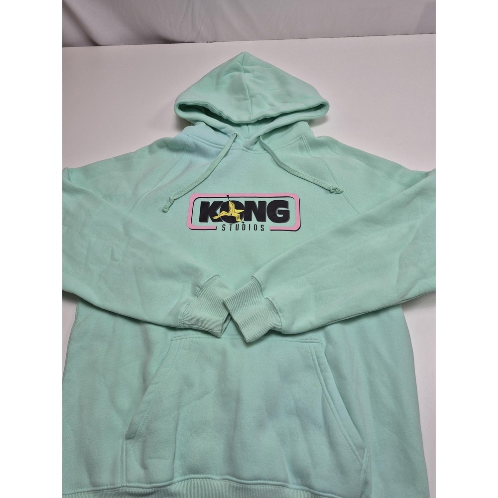 Gorillaz Hoodie Men's XL Green Fleece Pullover Kong Studios Graphic Music